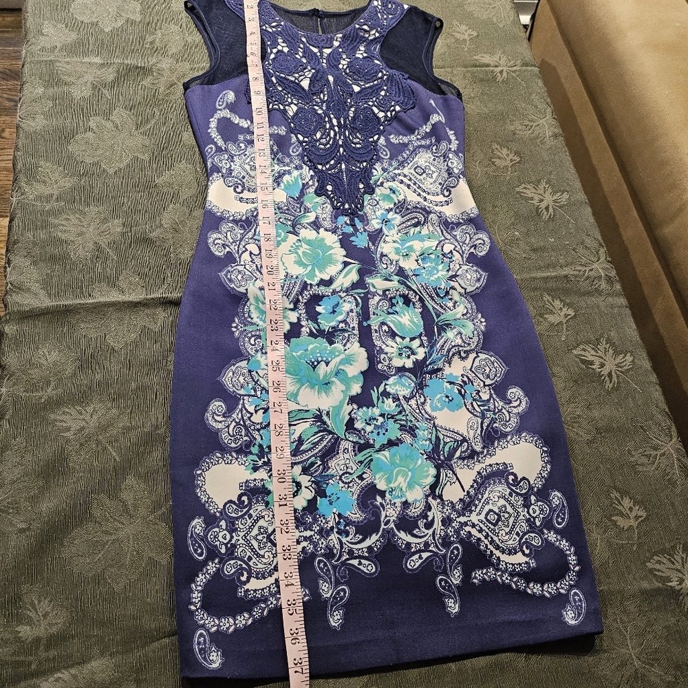 Jax Elegant Floral Sleeveless Dress Size 4 - Picture 7 of 14